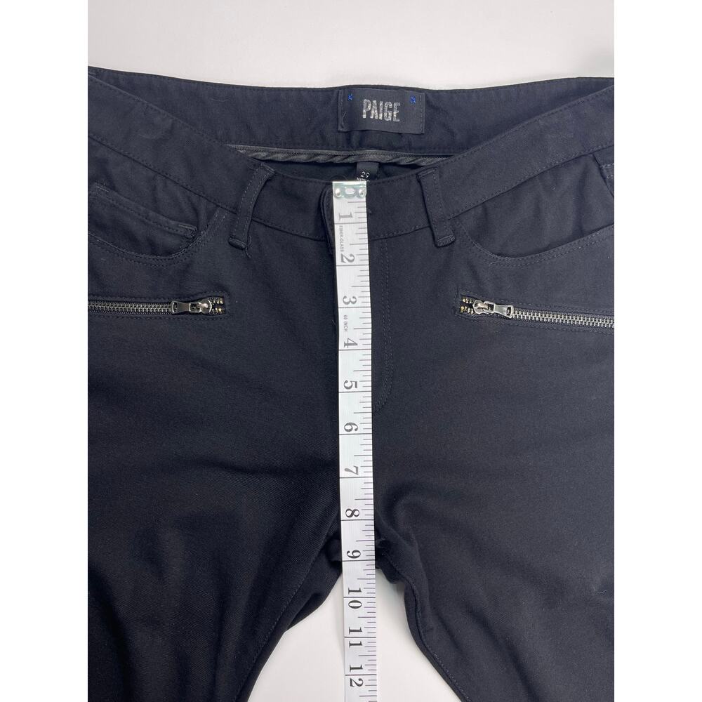 PAIGE Black Stretch Skinny Jeggings Zip Pocket Pants Size 29 - Picture 11 of 11